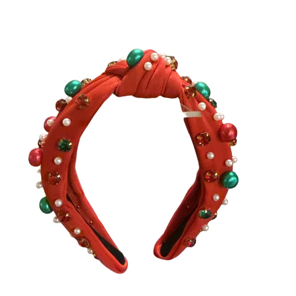 Christmas Embellished Red Headband